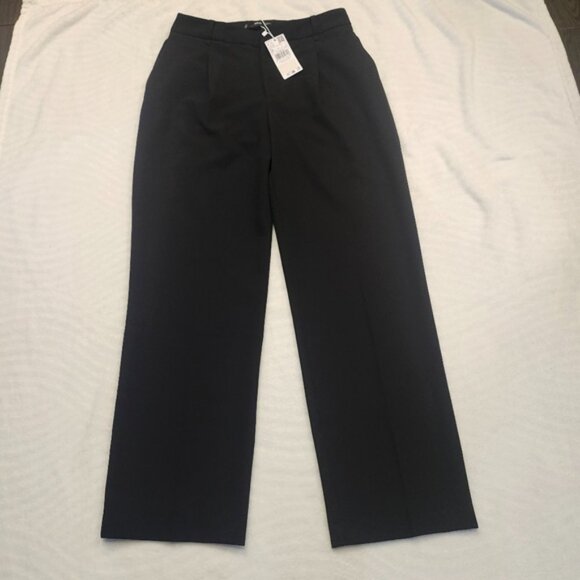 MANGO CESARW Straight-Leg Trousers Size 38 (US 6) Black NWT - Picture 13 of 15